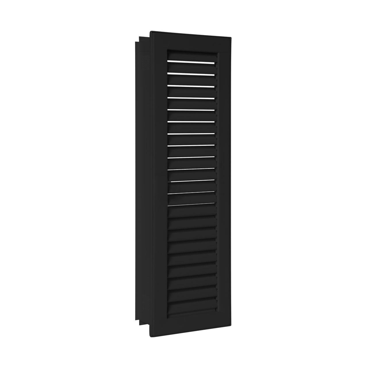 Lüftungsgitter CB-Tec Kaltluftgitter hochkant putzbündig Schwarz - Ausführung: 15x35 cm