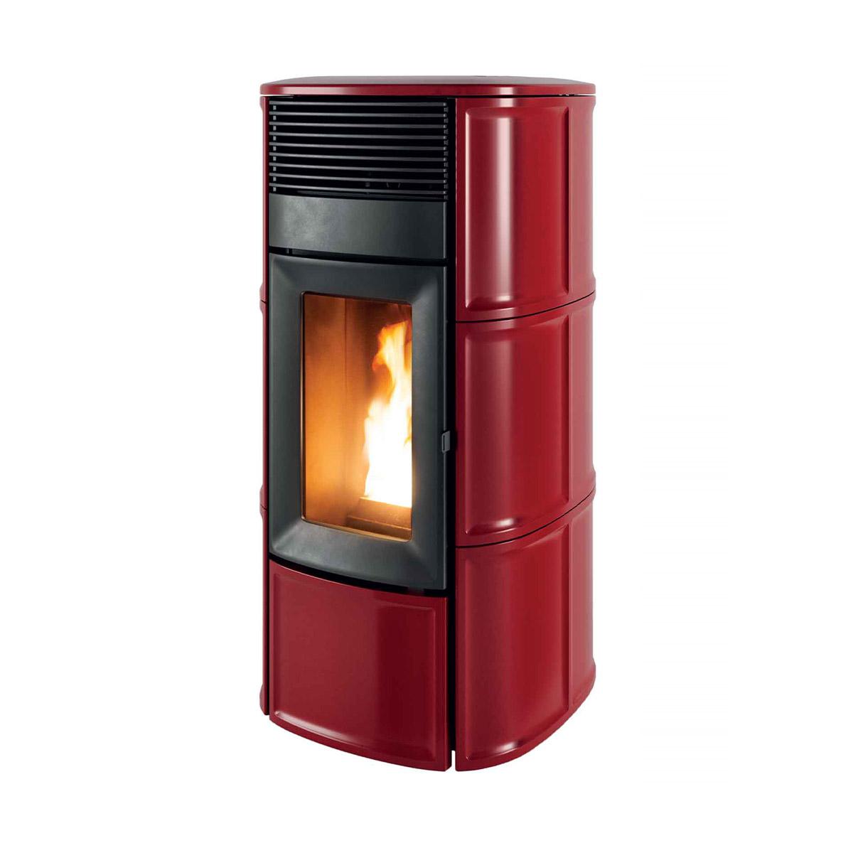 Pelletofen MCZ Suite Comfort Air Matic 14 Core R 14,1 kW - Ausführung: 105 Bordeaux ceramic