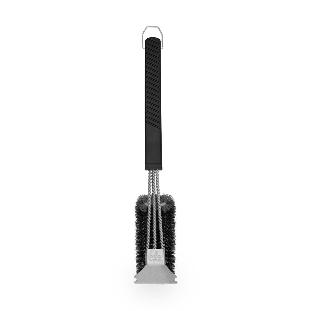 Otto Wilde Grill Reinigungsbürste mit Borsten aus Edelstahl und Schaber