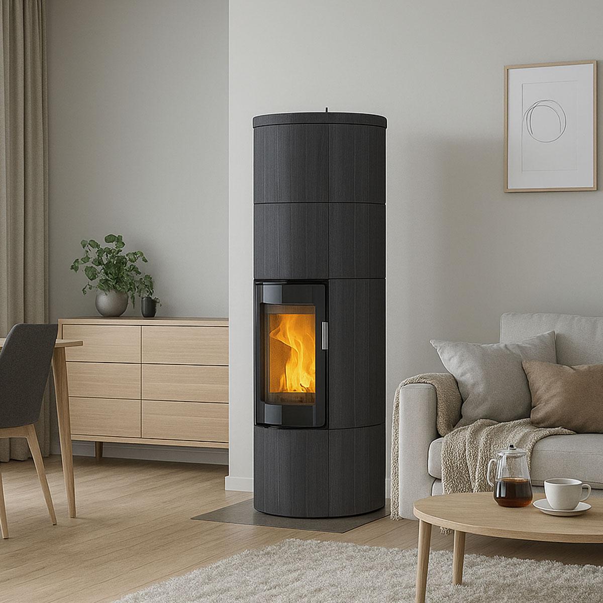 Speicherofen Lotus Maestro 2 Indian Night 6 kW - Feuerraumtür: Grau