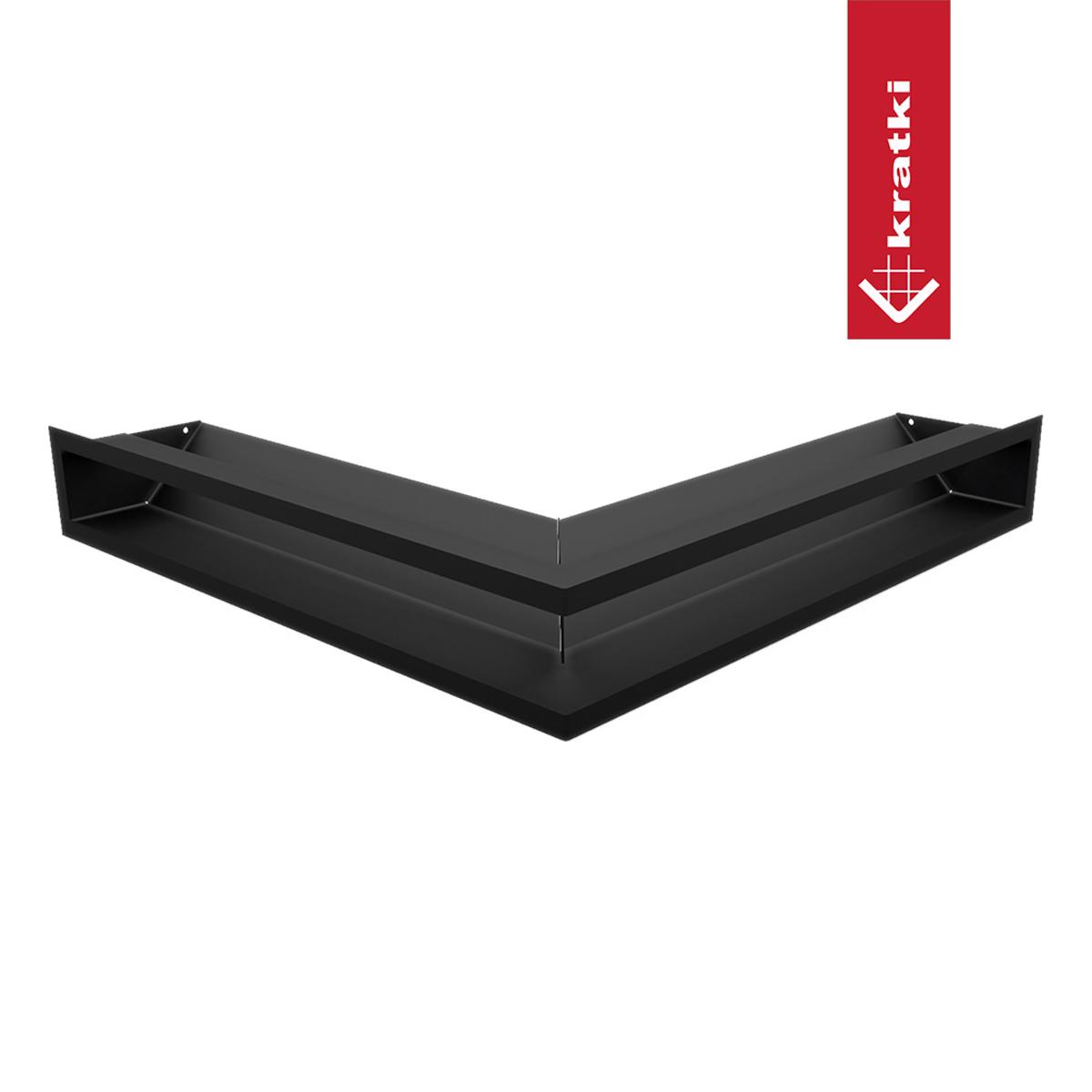 Kratki Eck-Luftleiste gleichschenklig - Größe: 56 x 56 x 9 cm - Farbe: schwarz - Ausführung: Standard