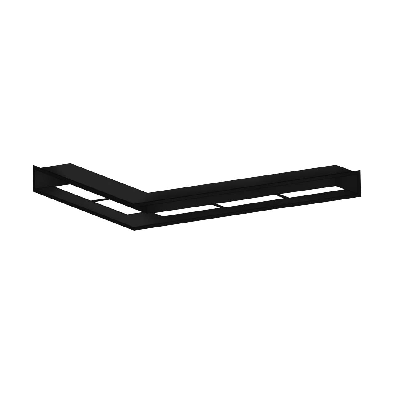 Kaminluftleiste CB-Tec Eckluftleiste ungleichschenklig Schwarz - Ausführung: 44x82 cm, Links, Warmluft