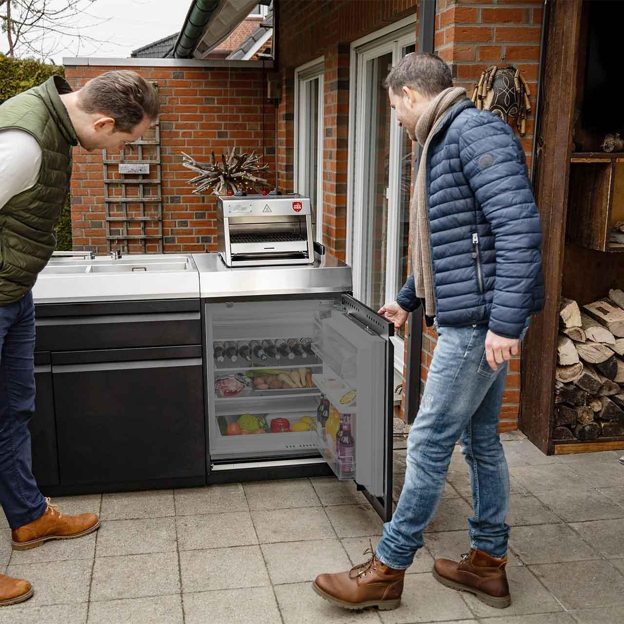 Outdoorküche Otto Wilde Plattform Modul für Einbaukühlschrank, Fridge Ready Module - Ausführung: Türanschlag Links
