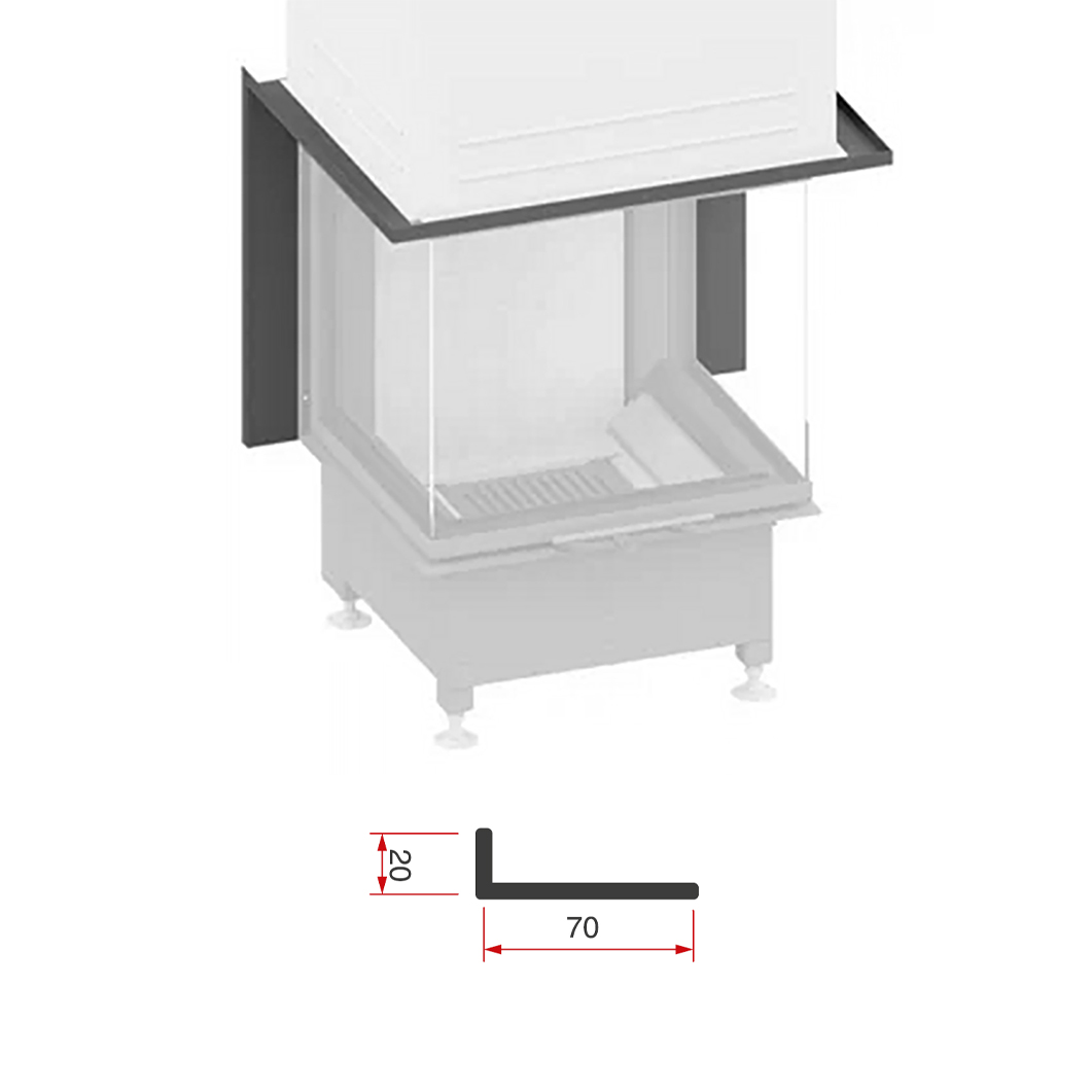 BR 5-seitig 20 x 70 x 2 mm, abnehmbar (Art. 7054040)