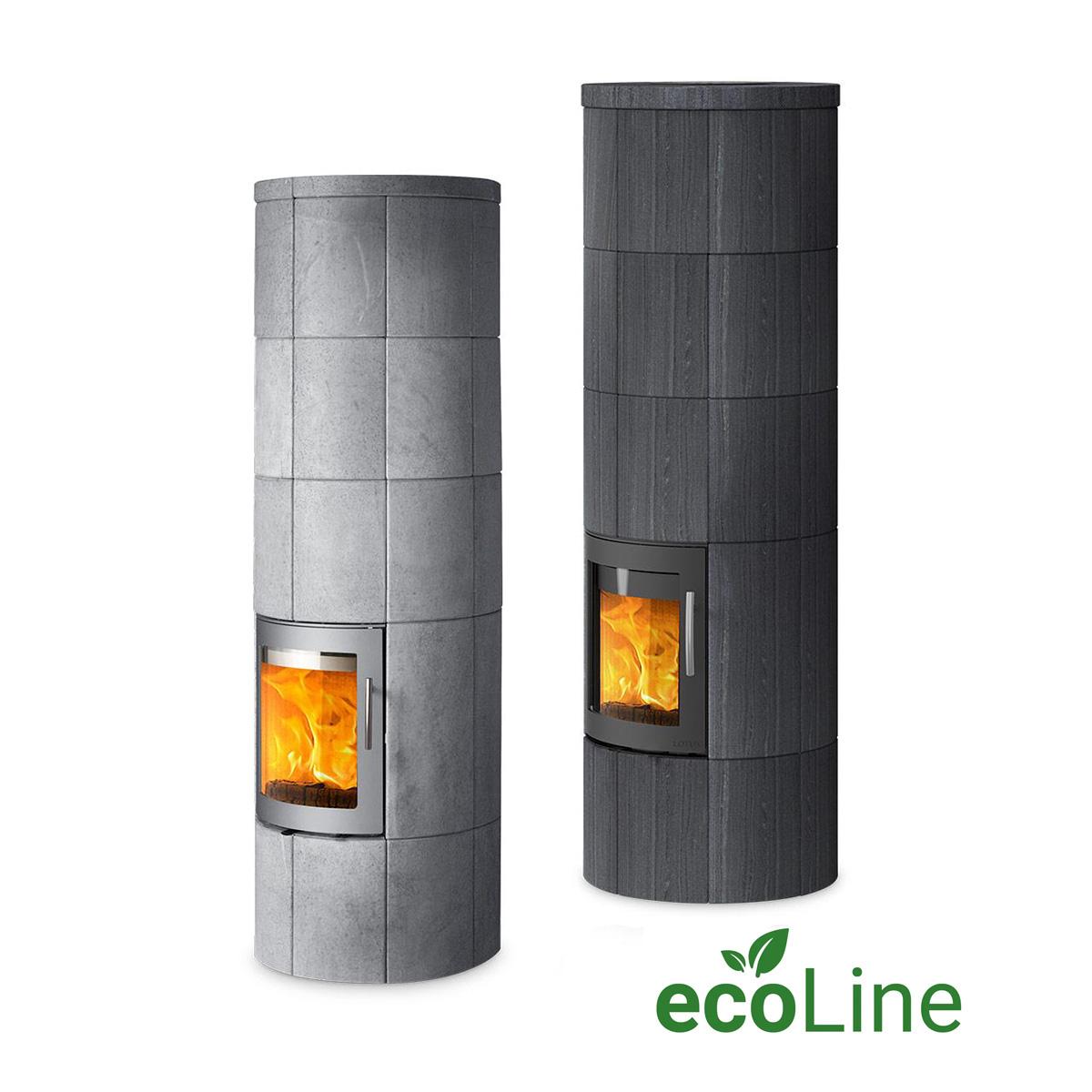 Speicherofen Lotus M3 ecoLine 5,6 kW - Ausführung: Lotus M3 Speckstein, Feuerraumtür Schwarz