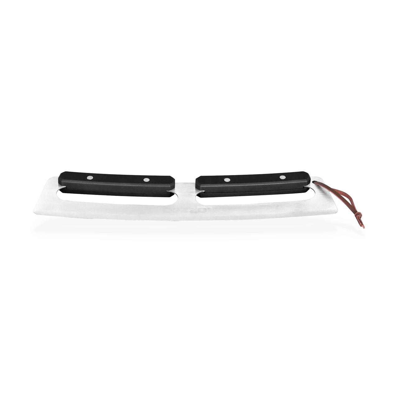 Pizzaofen Zubehör Cozze Pizza Cutter 32cm Wiegemesser, Edelstahl Pizzaschneider