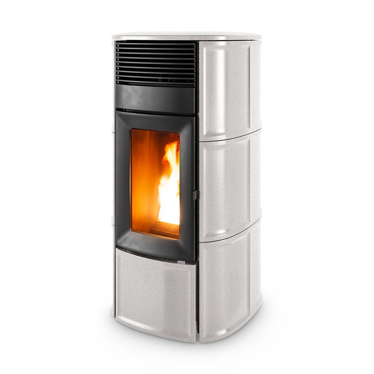 Pelletofen MCZ Suite Air 10 R 10 kW - Ausführung: 110 Salt and pepper ceramic