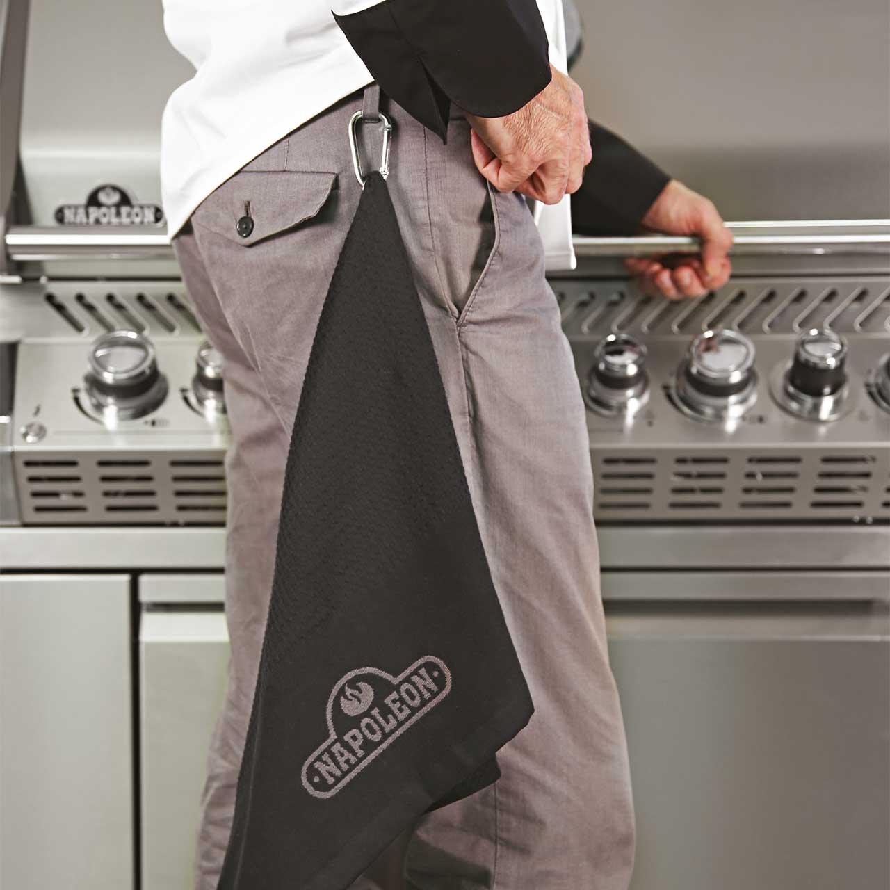 Grillzubehör Napoleon BBQ Grillhandtuch Schwarz Baumwolle