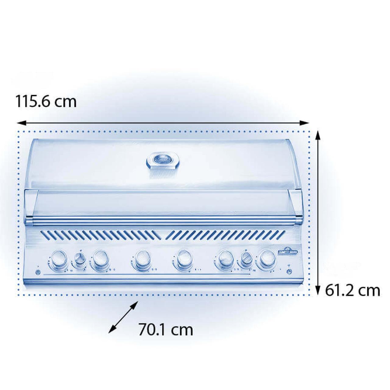 Napoleon Einbau Gasgrill 700-Series 44 Zoll Edelstahl BIG44RBPSS-1 für Outdoorküche inkl. Drehspieß