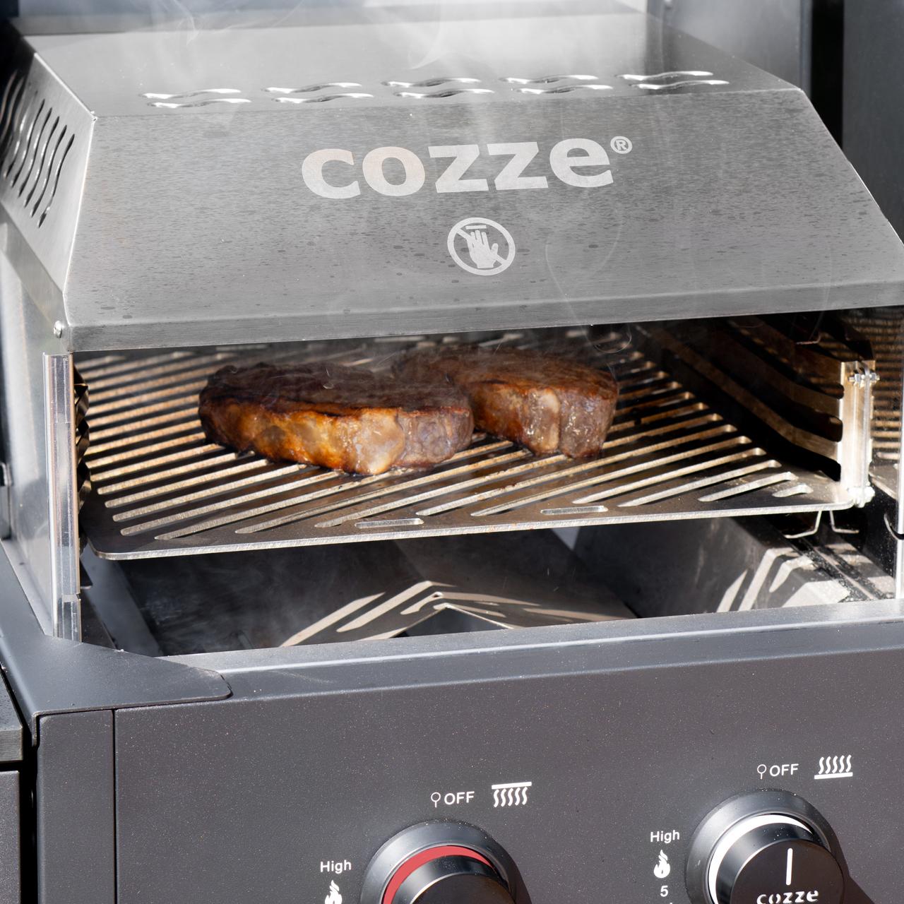 4-in-1 Plancha Grill Cozze G-900 Quattro mit 2 Brennern