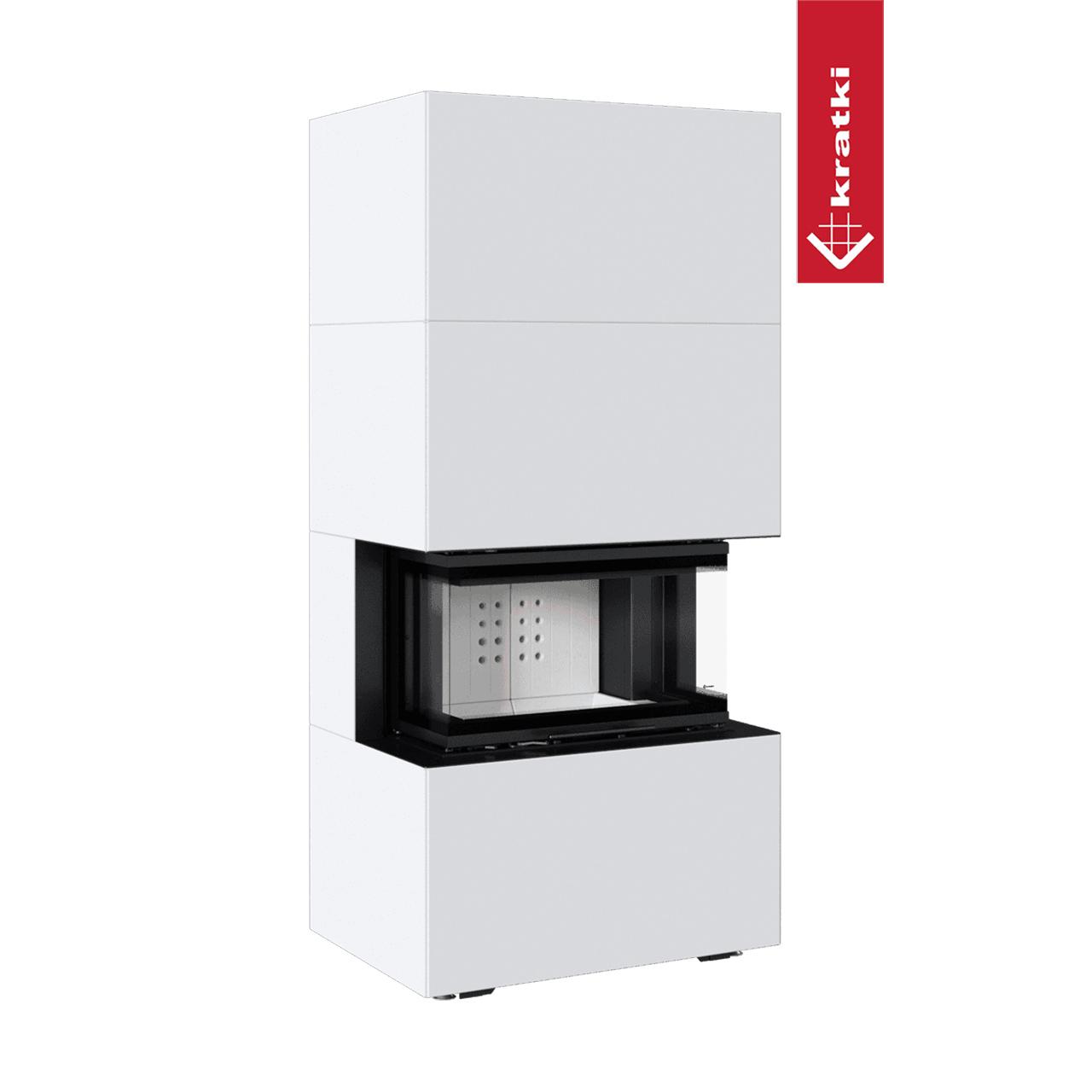 Kaminbausatz Kratki NBC/EASY BOX 7 kW - Ausführung: Weiß