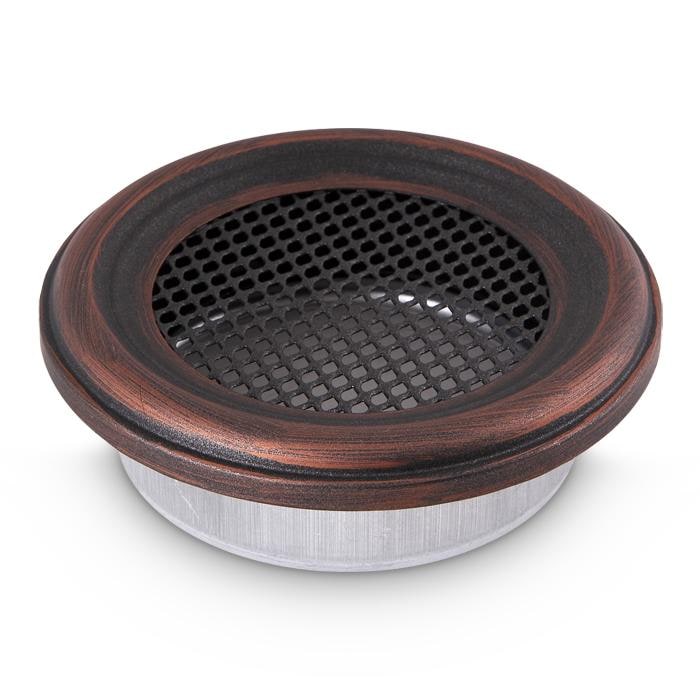 Kamin Lüftungsgitter rund 200 mm Ofen Gitter Kupfer Patina