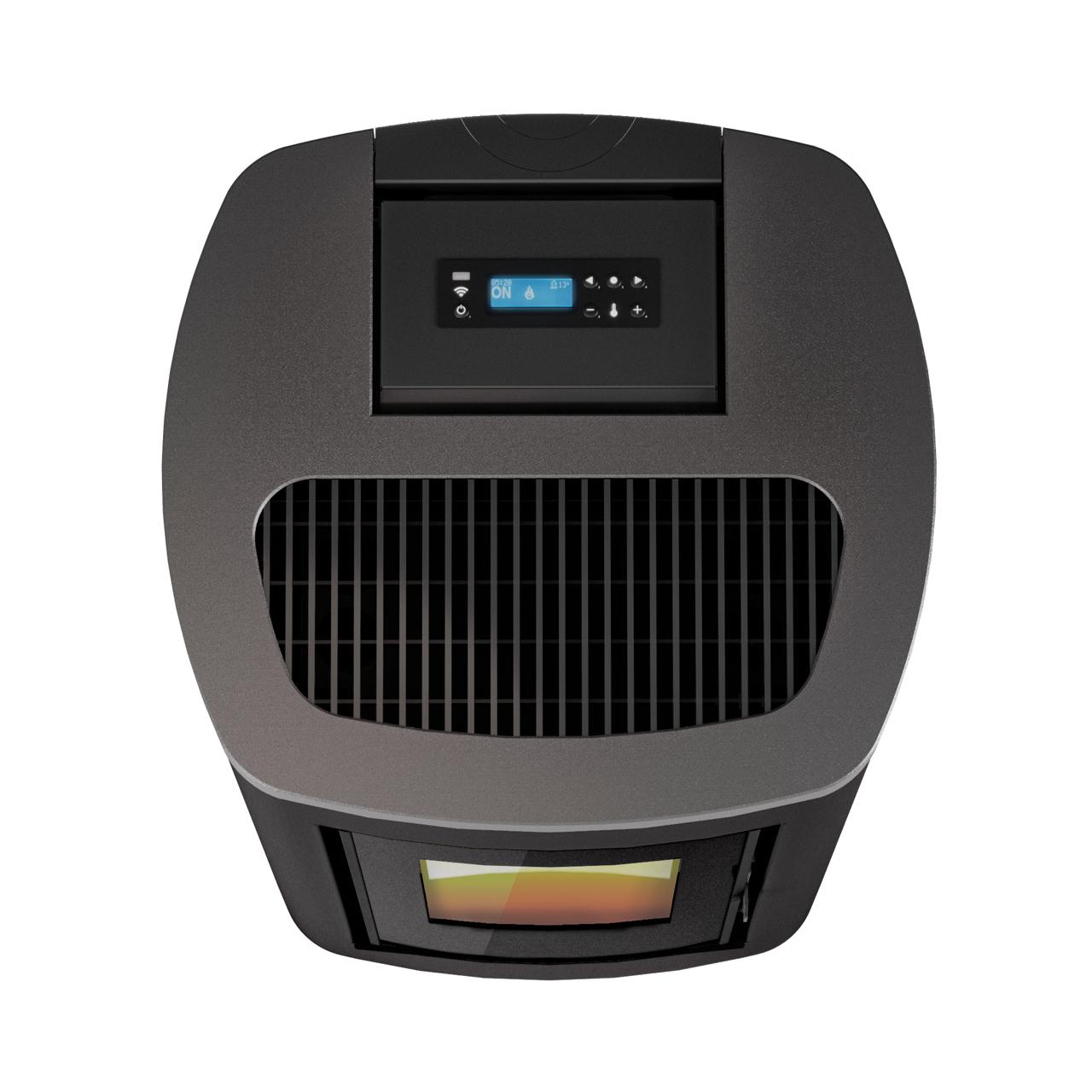 Pelletofen Cadel Eclipse Plus 11, 10,5 kW - Ausführung: Stahl Anthrazit/Top Titanium