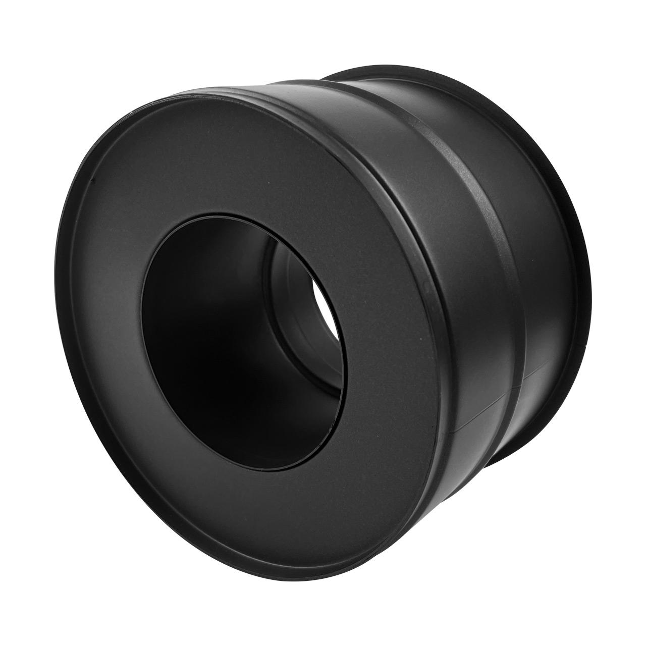 Doppelwandiges Pelletofenrohr Wandfutter DN 80 mm Schwarz