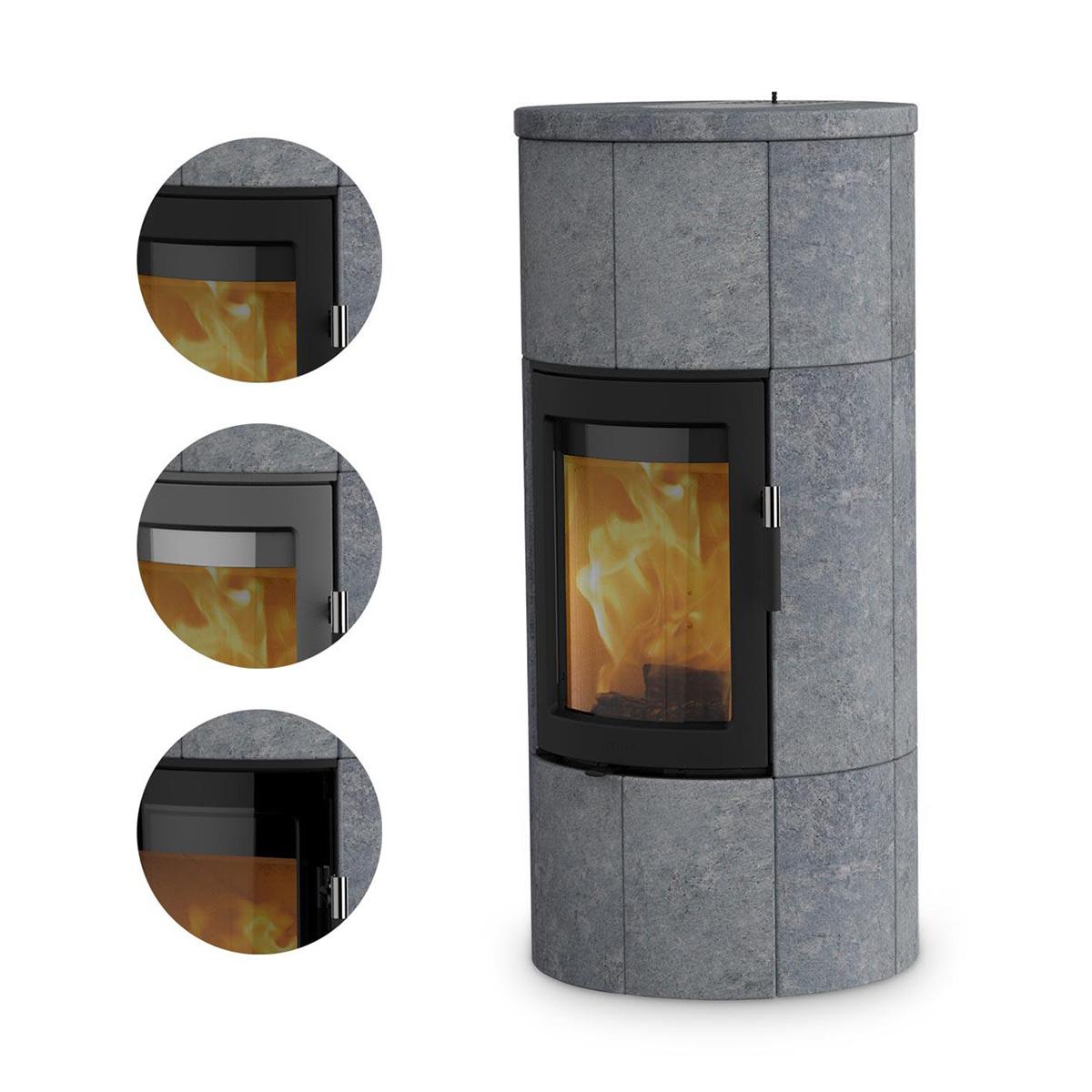 Speicherofen Lotus Maestro 1 Speckstein 6 kW - Ausführung: Tür Schwarz