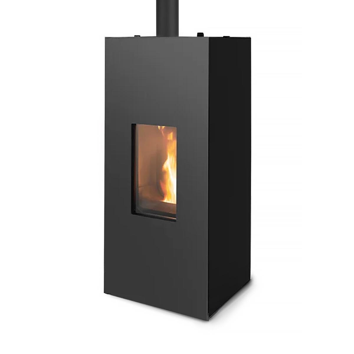 Pelletofen MCZ Eiko Natural Matic 8 Core UP! mit 8 kW - Verkleidung: Metall All Black