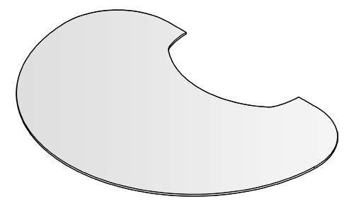 Glas Vorlegeplatte, B976/T678 mm