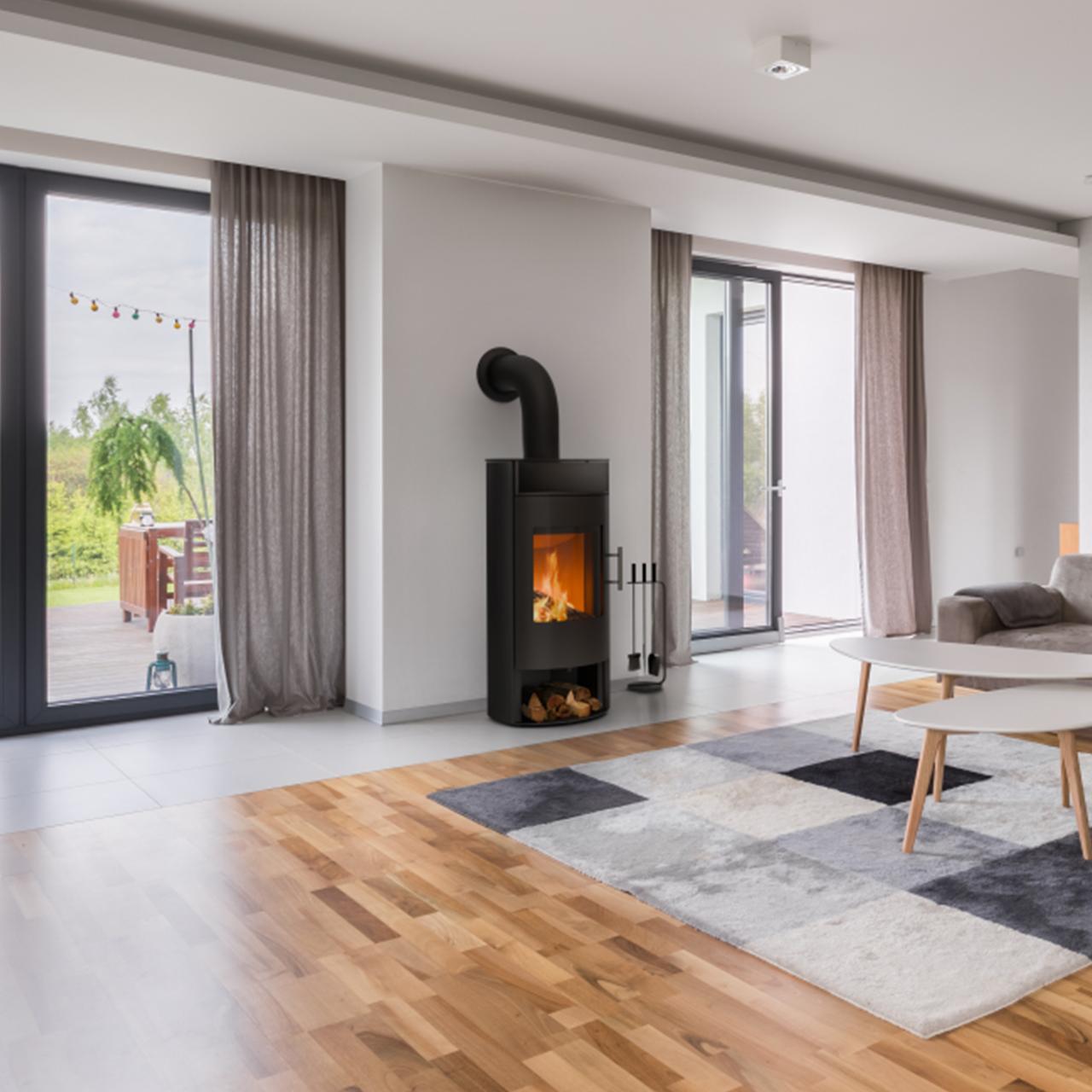 Kaminofen Königshütte ARIES 6 kW - Ausführung: Stahl schwarz