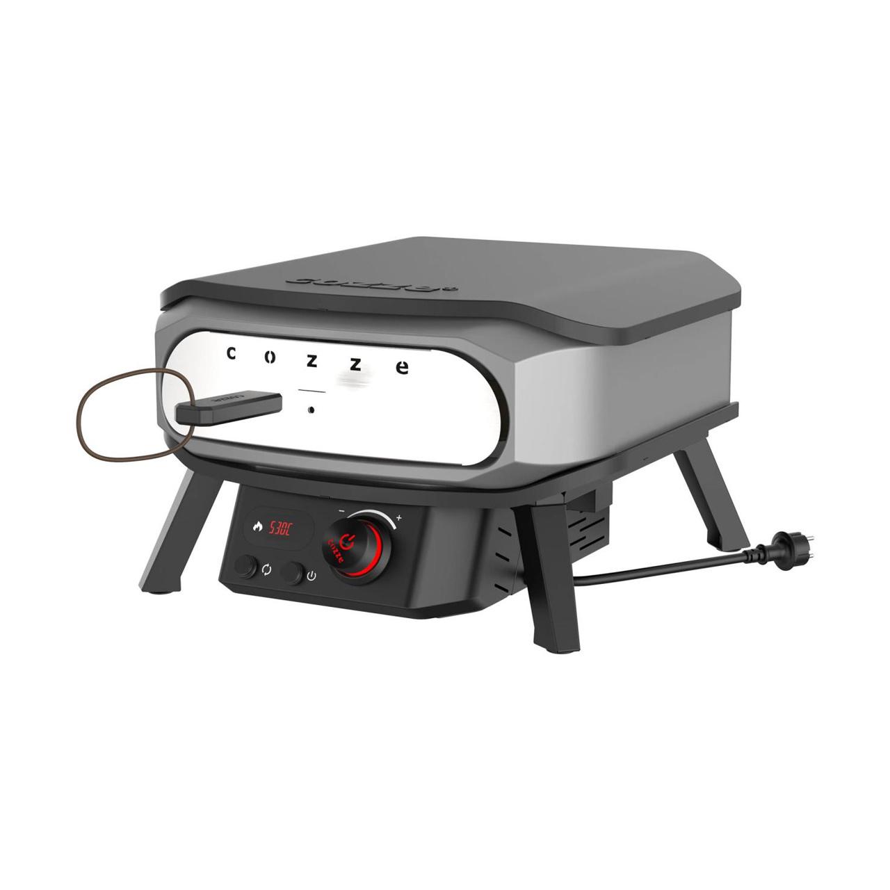 Elektro Pizzaofen Cozze 13 Zoll Premium Rotate 2200 W inkl. drehbarer Pizzastein & Digital-Thermometer