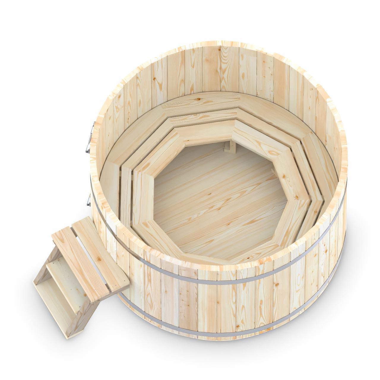 Hot Tub AA-Kaminwelt Badefass ohne Ofen - Durchmesser: 2,0m - Holz: Fichte