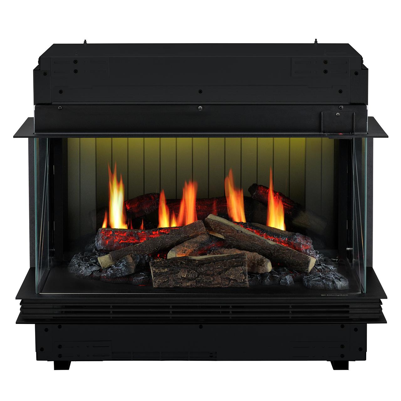 Dimplex Vista 70 III 3-seitiger Elektrokamin Opti-Virtual mit realistischer Holzfeuer-Optik und Fernbedienung für modernes Wohnambiente