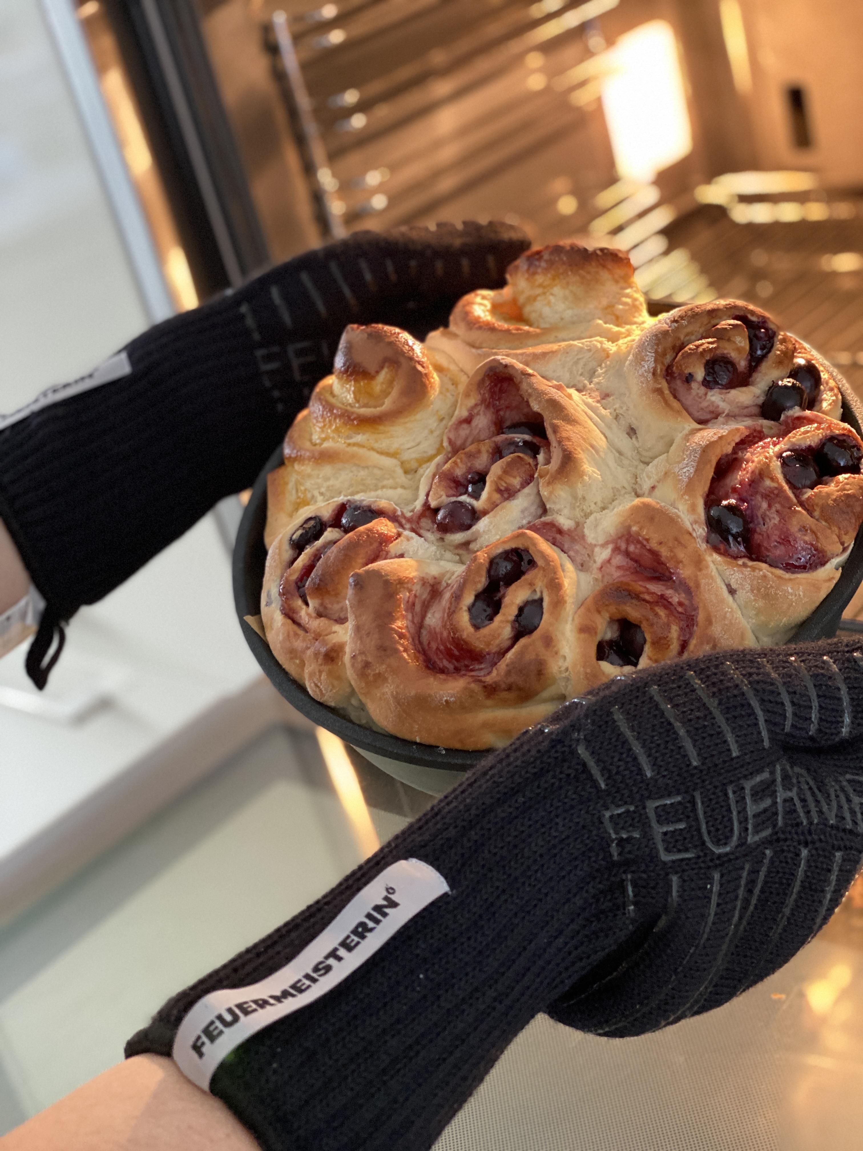 Feuermeisterin Premium Aramid Grillhandschuhe, schwarz