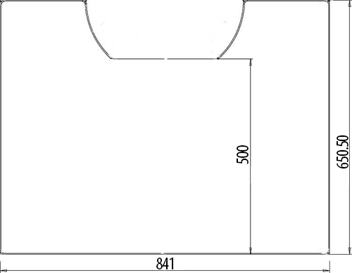 Glas Vorlegeplatte B841/T650