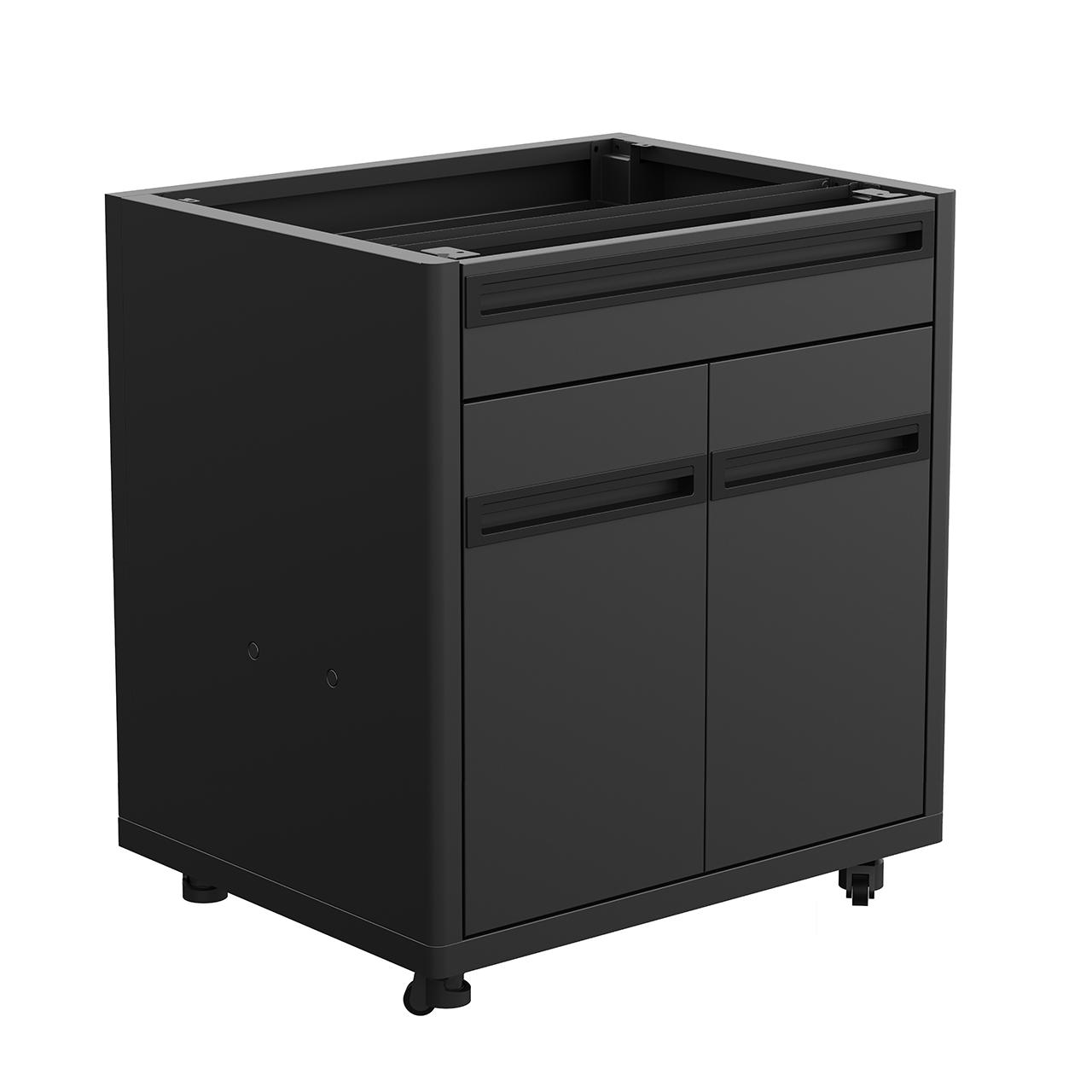Outdoorchef Heat Outdoorküche X-415 RB K mit 2 Schrankmodulen, Organizer 4er-Set und Zubehörhalter für Unterschrank