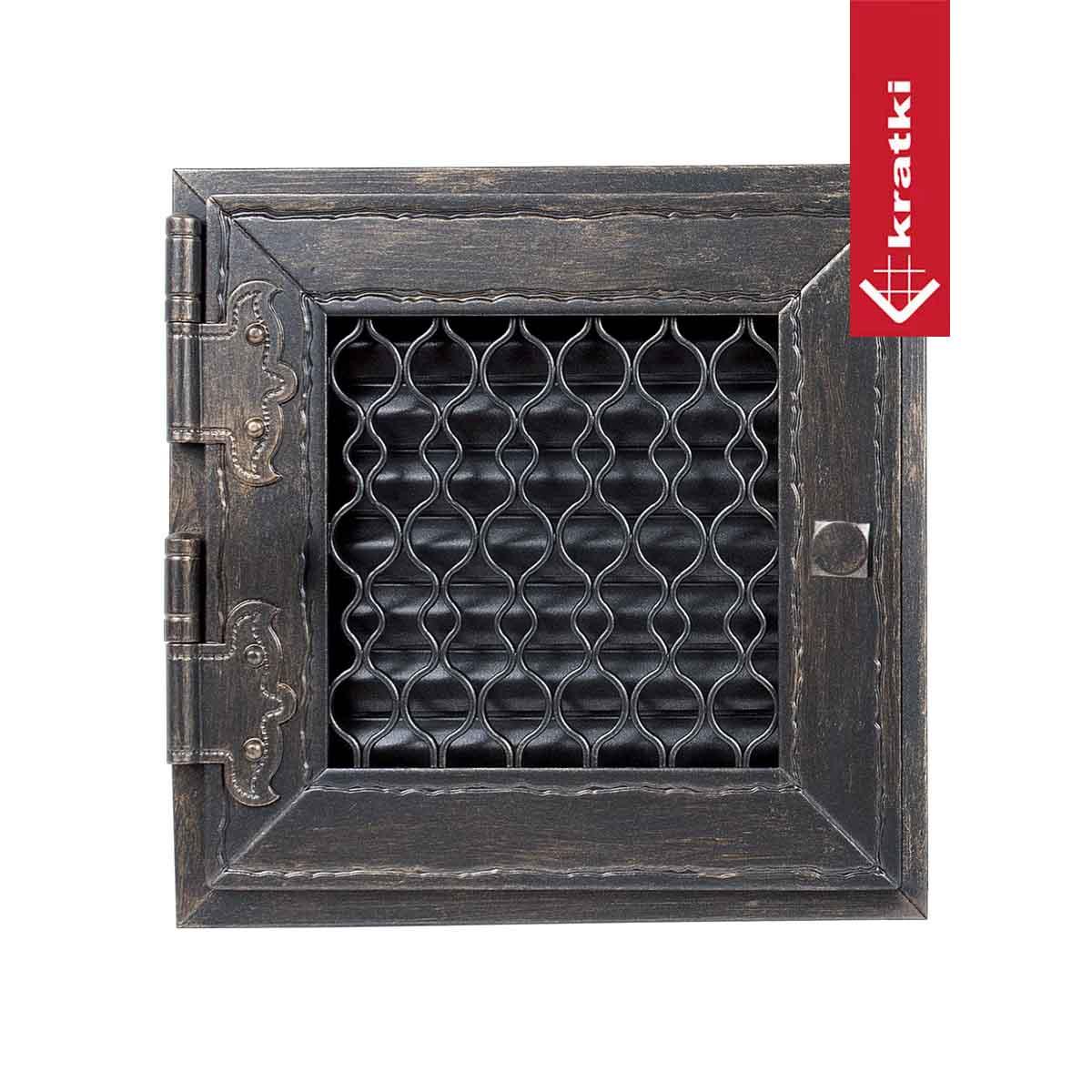 Kratki Warmluftgitter Retro - Größe: 17 x 17 cm - Farbe: graphit