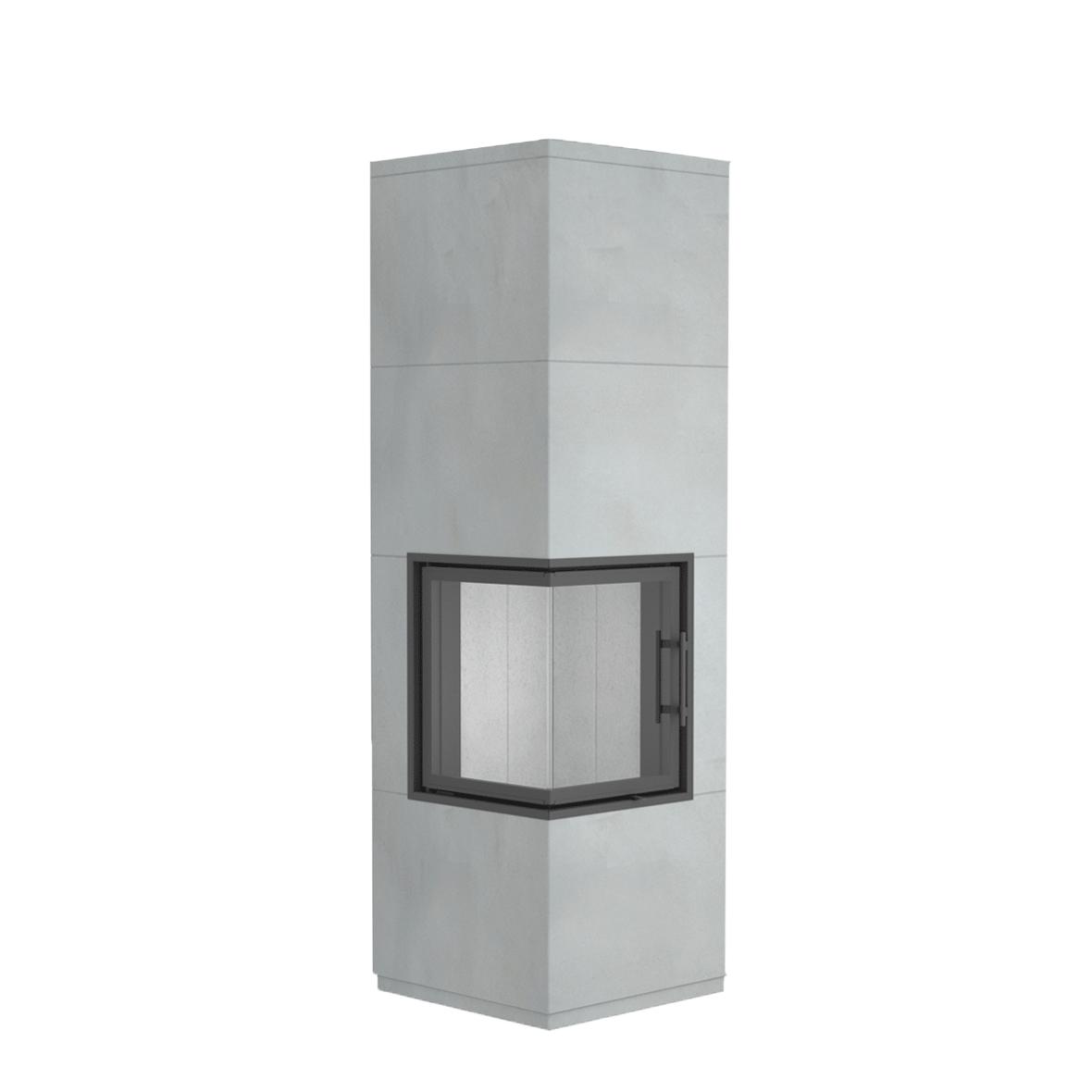 Kaminbausatz Camina S23 GO Line 2 kW Speicherstein-Anlage - Ausführung: für Wandanschluss - Türanschlag: links