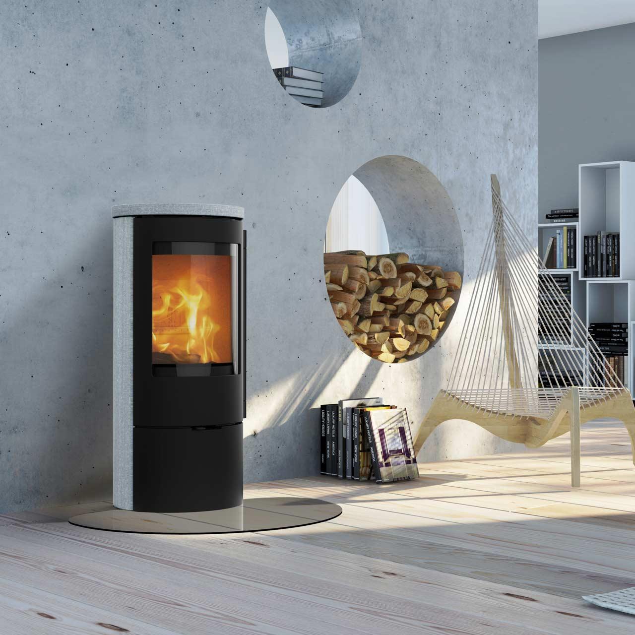 Kaminofen Lotus Prestige Basic Speckstein 5 kW - Ausführung: RLA, raumluftabhängig