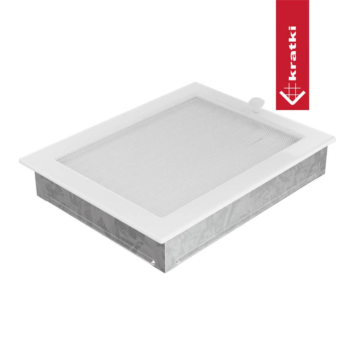Kratki Warmluftgitter rechteckig - Größe: 22 x 30 cm - Farbe: Weiß