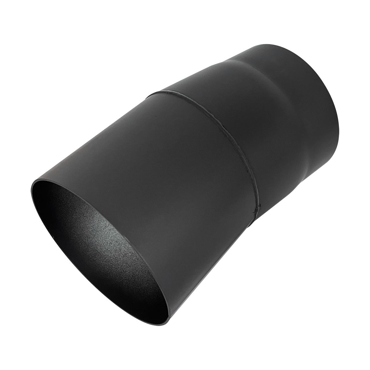 Ofenrohr Bogen 2tlg. starr DN 150 mm 11° Schwarz