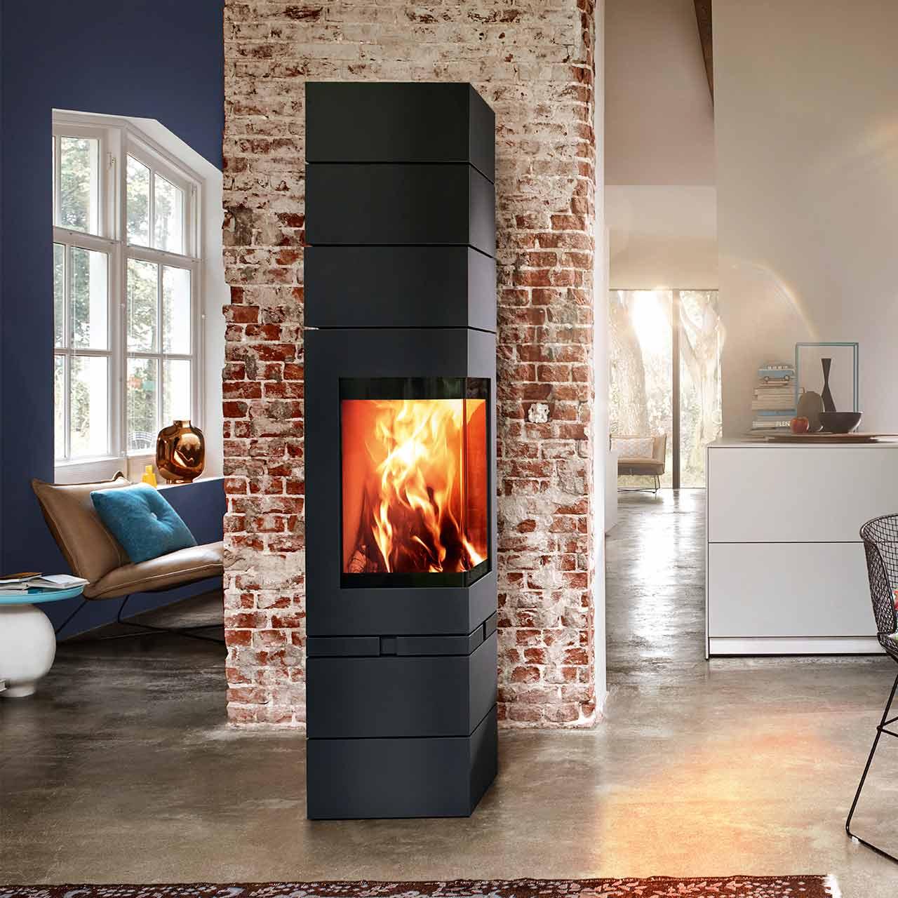 Kaminofen Skantherm Elements 3.0 6,9 kW - Ausführung: RLA, Drehbar, Türanschlag links