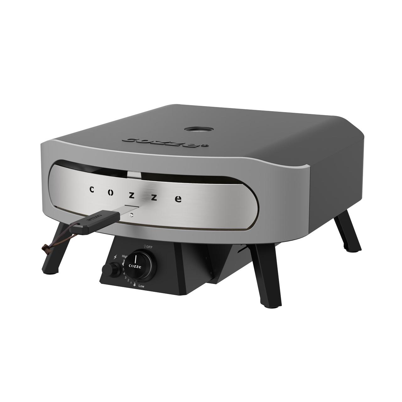 Gas Pizzaofen Cozze 17 Zoll Classic mit Thermometer und Pizzastein, inkl. Reglerset & Hitzeschild
