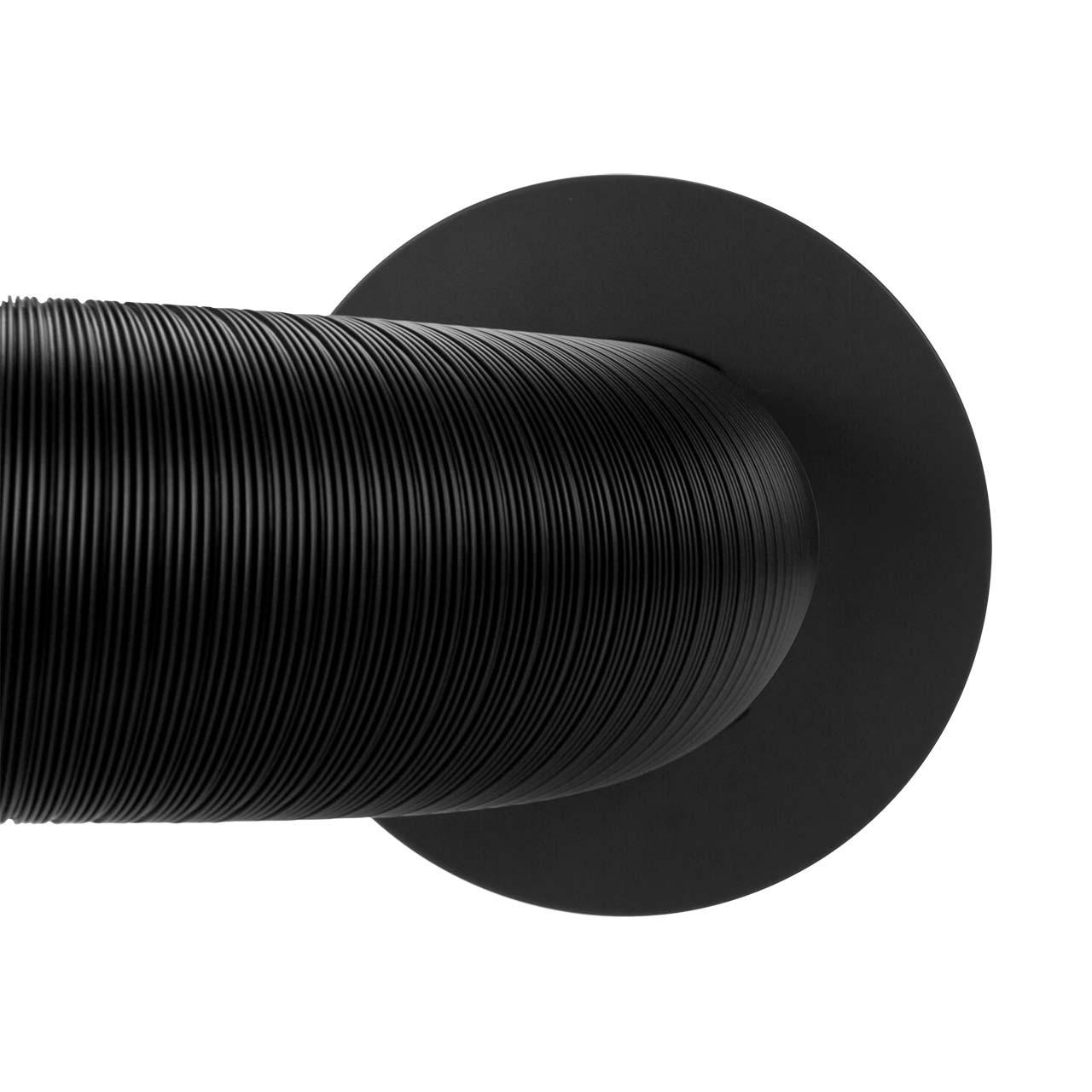 CB-Tec Rosette für isoliertes Aluflexrohr Schwarz - Ausführung: 100 mm