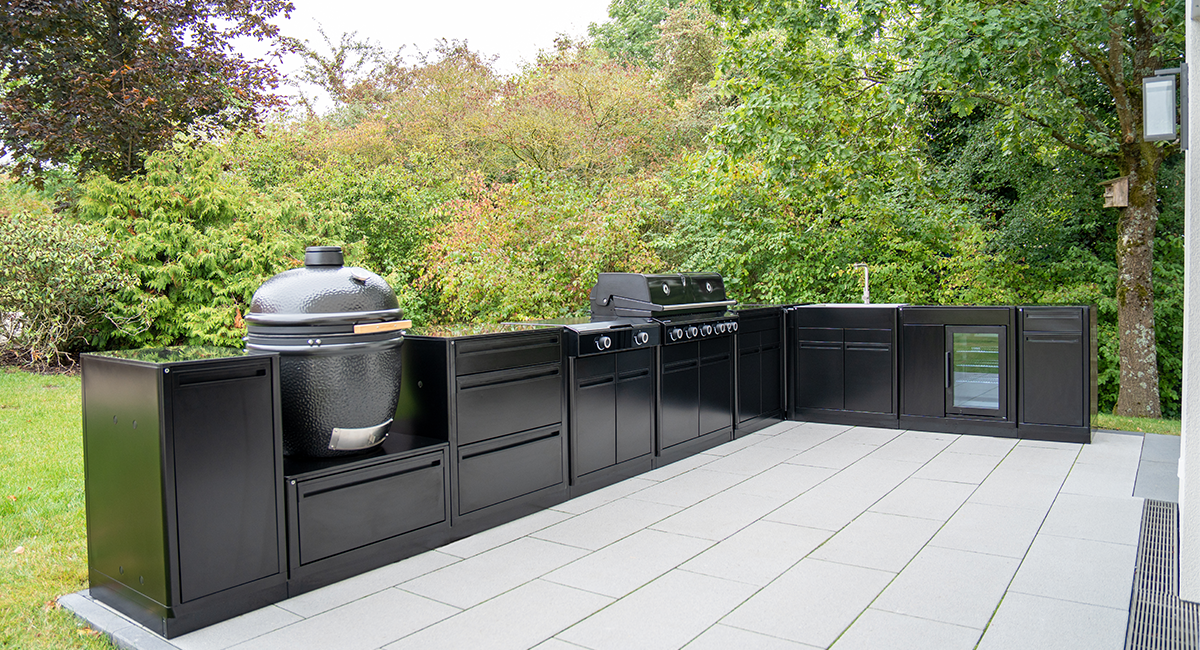 Outdoorchef HEAT Modulsystem als Küchenzeile im Garten