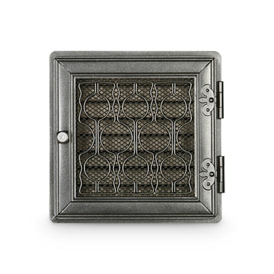 Lüftungsgitter Warmluftgitter 24x24 cm Graphit