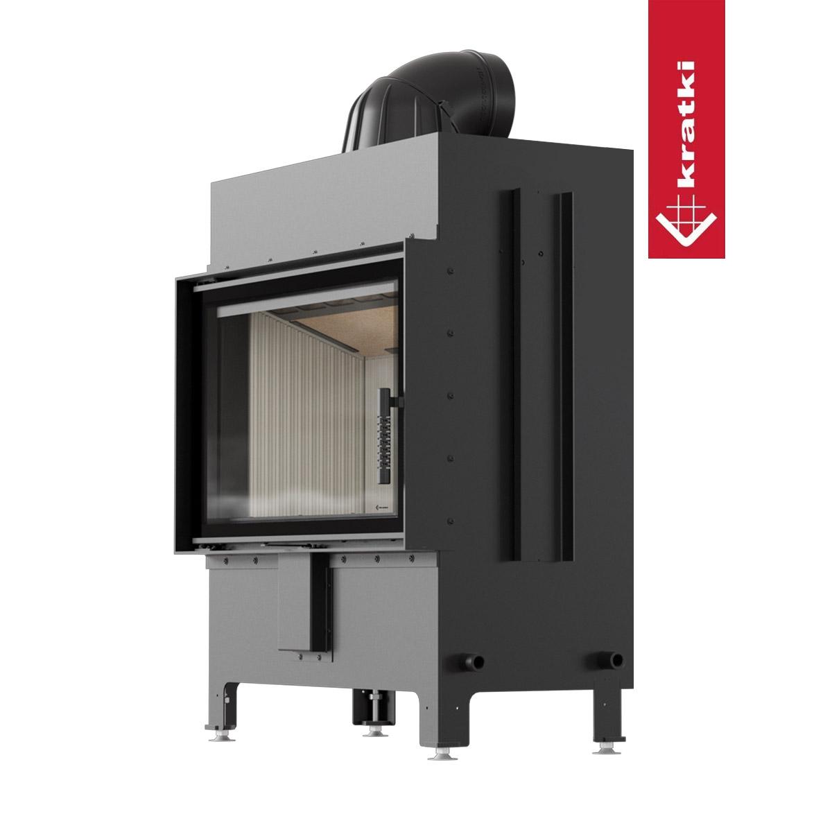 Kamineinsatz Kratki LUCY/14/NEW 14 kW - Feuerraumauskleidung: weiß - Tür selbstschließend: nein