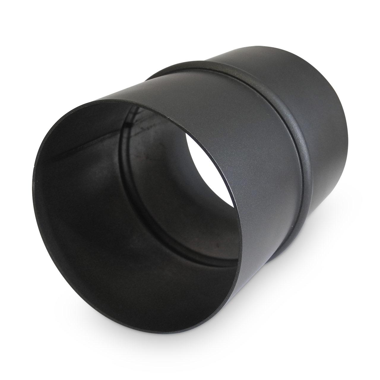 Pelletofenrohr Anschlussstück DN 100 mm Länge 110 mm Schwarz