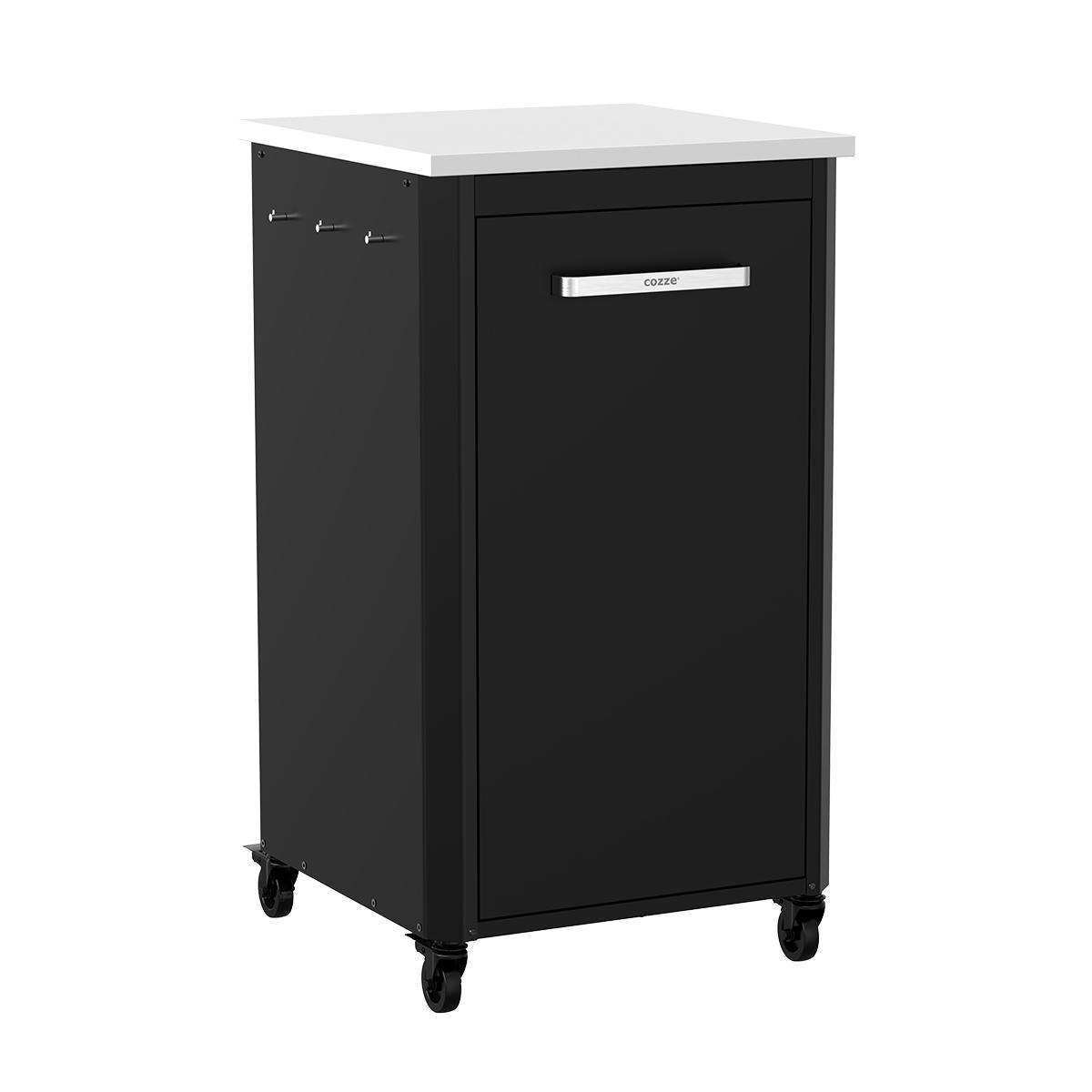 Cozze Outdoorküche Bundle mit Spülenschrank 90 cm & hohem Schrankmodul 60 cm mit Edelstahlplatte