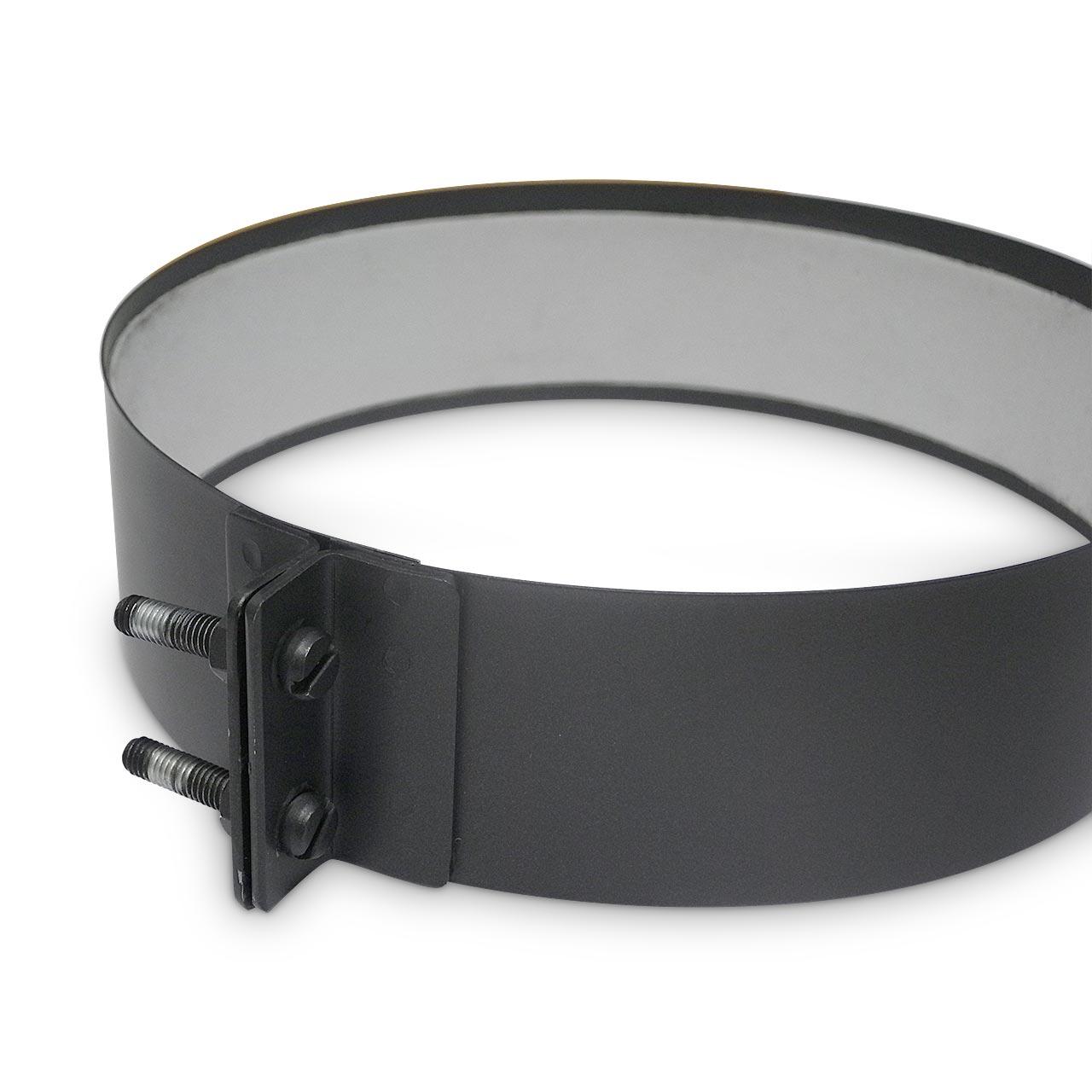 Ofenrohr Verbinder Dichtschelle grau 120mm bis 200mm - Durchmesser: 130mm