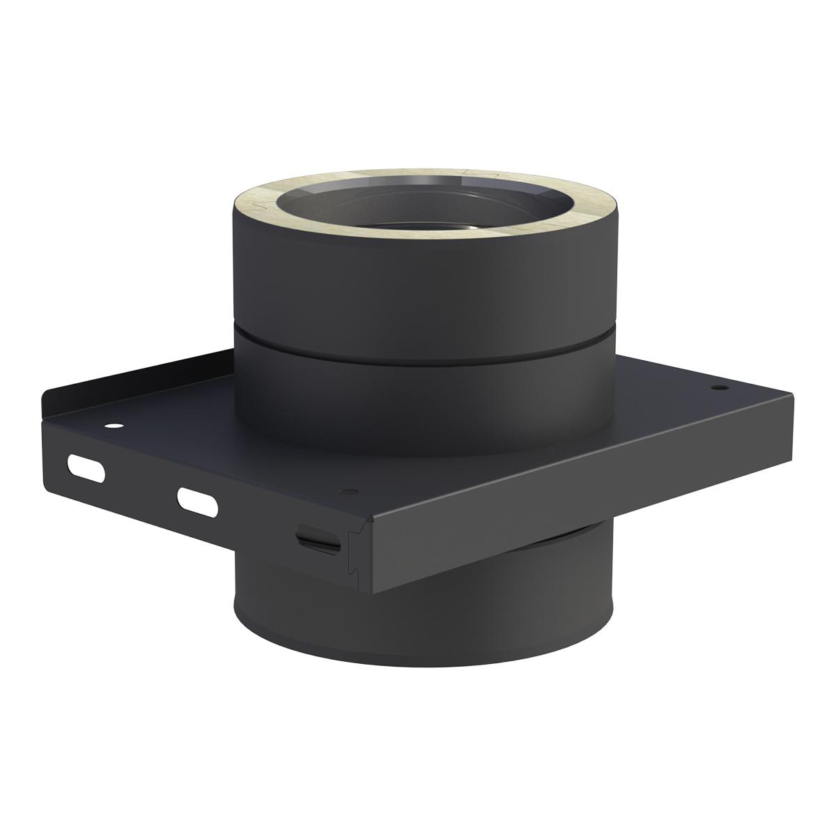 Jeremias DW-BLACK Grundplatte für Zwischenstütze - für Schornstein-Innendurchmesser: 130 mm