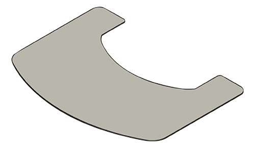 Vorlegeplatte aus Glas  1100x819 mm, 6 mm