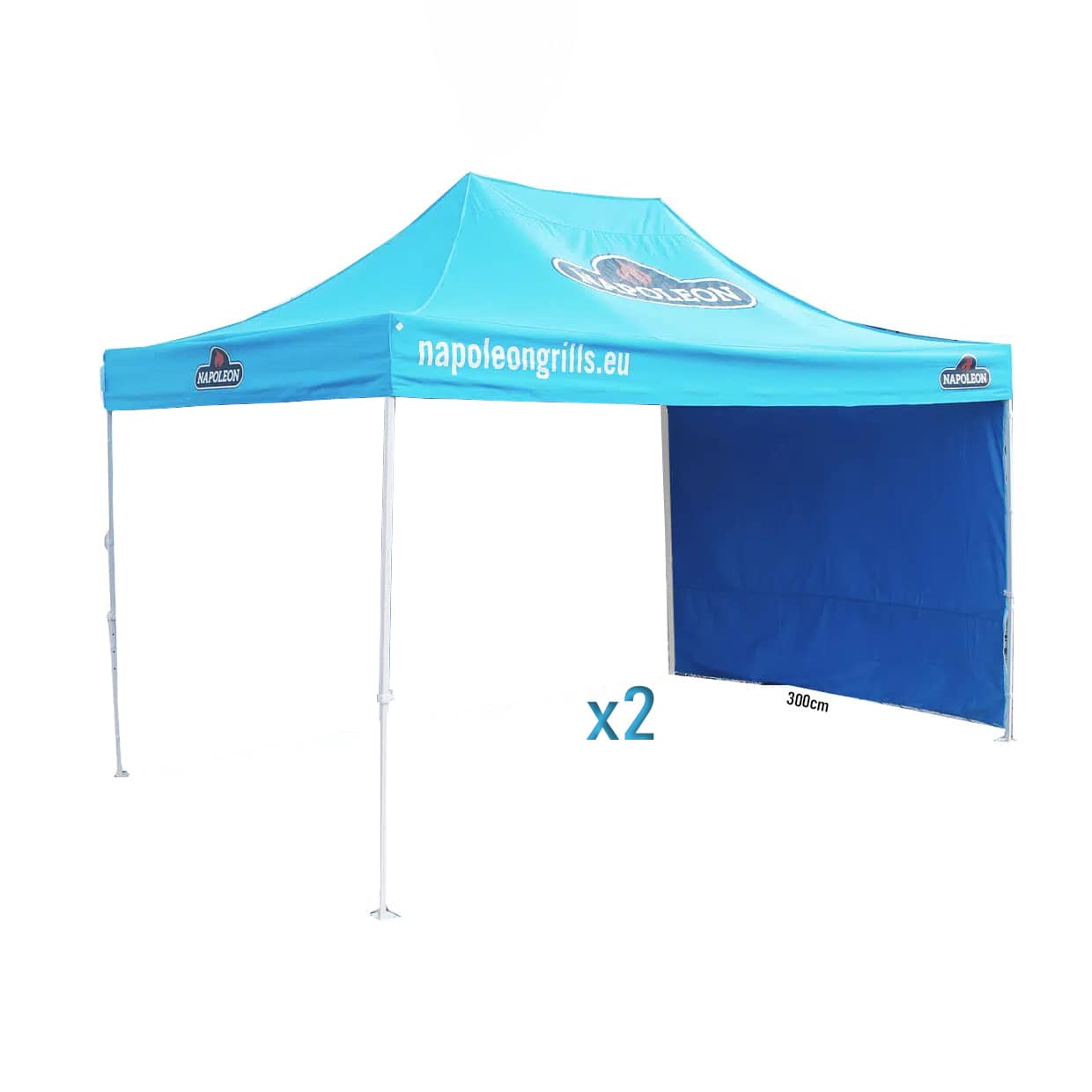 Seitenwand 3M - Blau ohne Fenster (2 Stück)