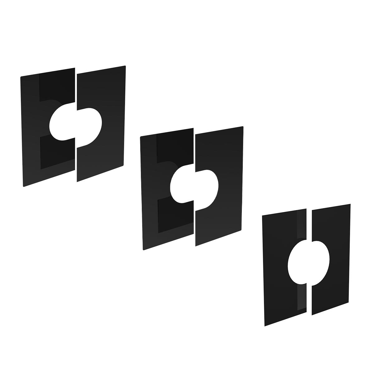 Jeremias DW-BLACK Wand-/Deckenblende zweiteilig