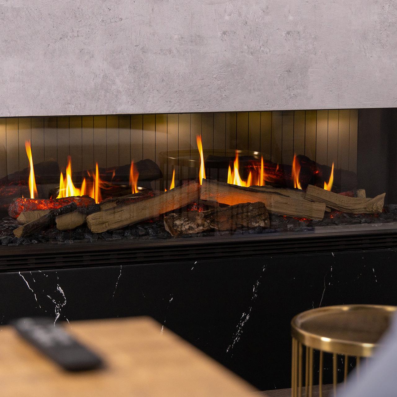 Dimplex Vista 130 I One-Sided Elektrokamin mit Opti-V Virtual Flame Technologie und realistischem Holzfeuer-Effekt