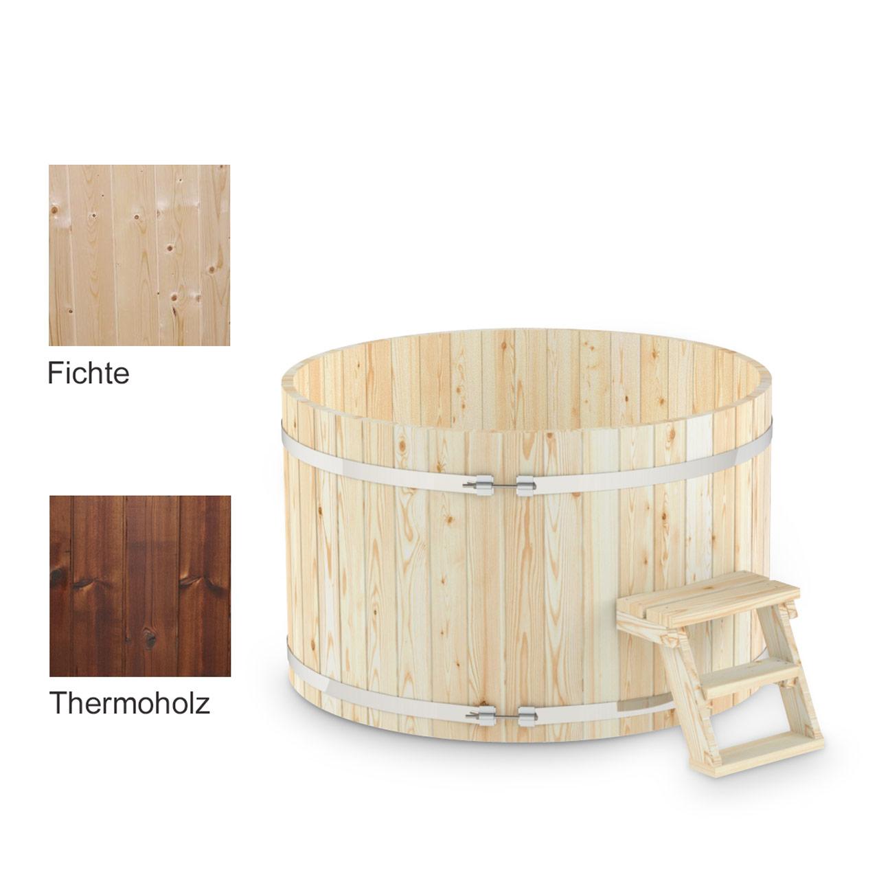 Hot Tub AA-Kaminwelt Badefass ohne Ofen - Durchmesser: 2,4m - Holz: Fichte