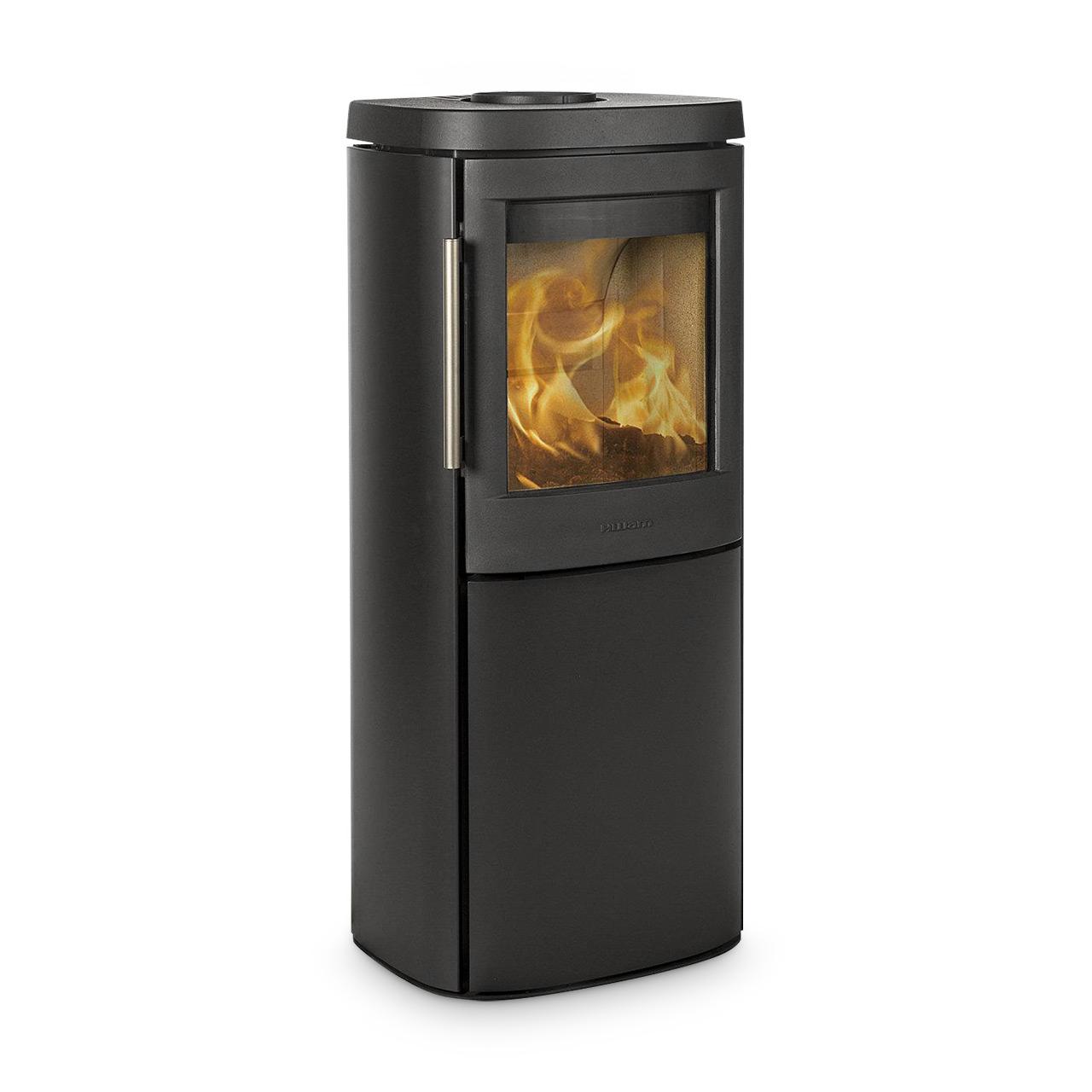 Kaminofen HWAM 4540 Stahl 4,9 kW Autopilot - Brennraumtür: Guss - Korpus: Schwarz