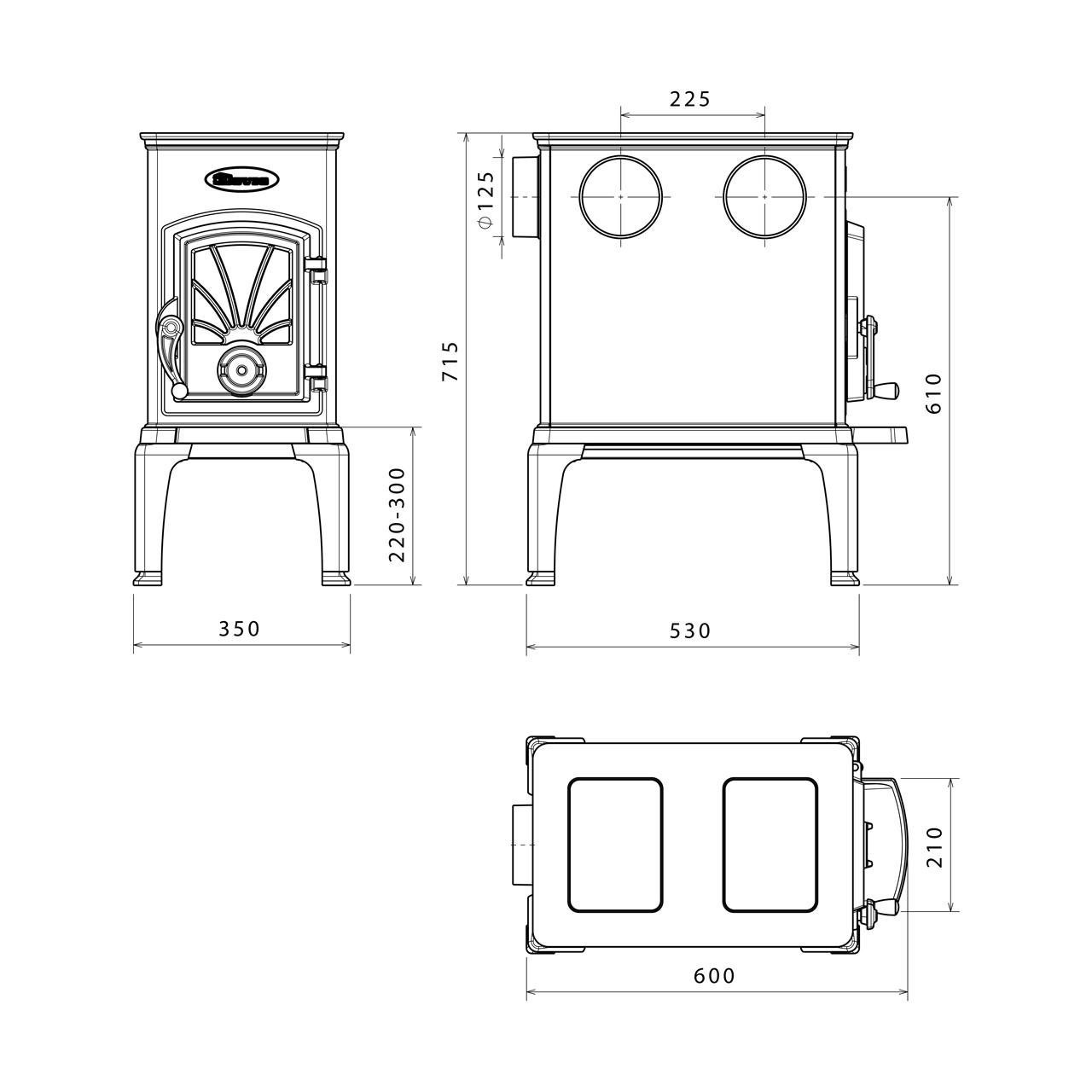 Kaminofen Dovre 40 CBS, 6 kW